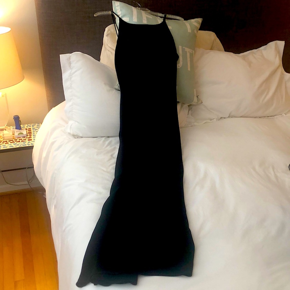 JONES  NEW YORK EVENING black long cocktail dress SZ 4